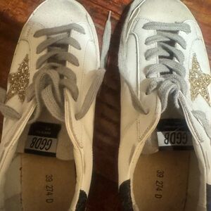 Golden Goose White Sneakers with Gold Star Only Worn Once